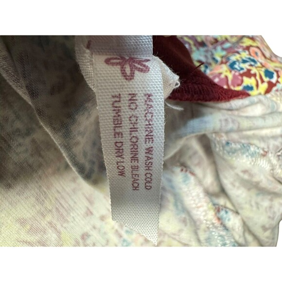 Matilda Jane 435 Courtney Burgundy Floral Print Dress Size 14 Drop Waist Ruffle - Picture 9 of 10